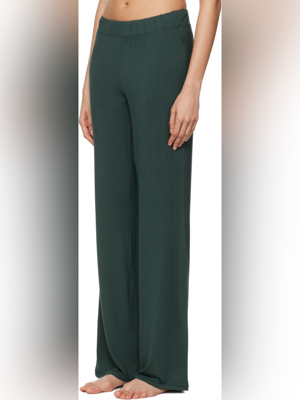 Skims Women’s Size Small Lounge Pants Green Drawstring Waist Soft Comfy